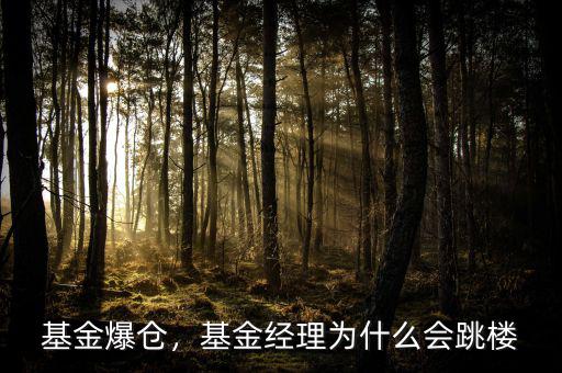基金爆倉，基金經(jīng)理為什么會跳樓