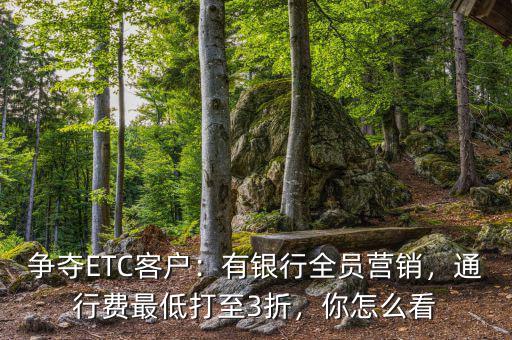 爭奪ETC客戶：有銀行全員營銷，通行費(fèi)最低打至3折，你怎么看
