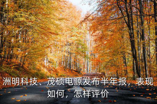 洲明科技、茂碩電源發(fā)布半年報(bào)，表現(xiàn)如何，怎樣評(píng)價(jià)