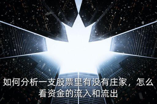如何分析一支股票里有沒有莊家，怎么看資金的流入和流出
