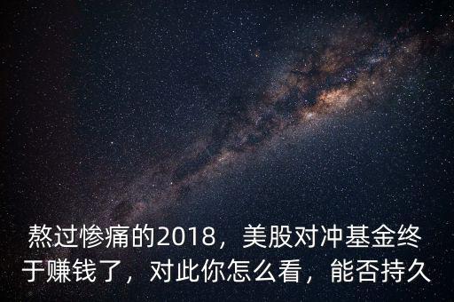 熬過慘痛的2018，美股對沖基金終于賺錢了，對此你怎么看，能否持久