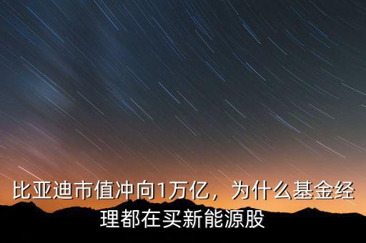 比亞迪市值沖向1萬億，為什么基金經(jīng)理都在買新能源股