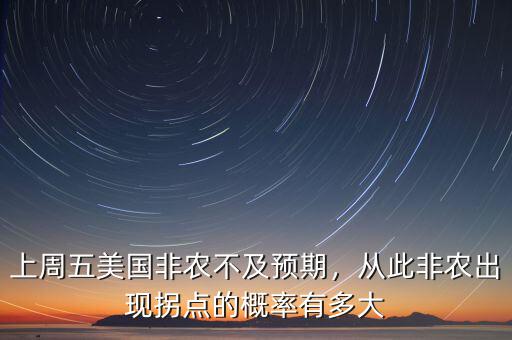 上周五美國非農(nóng)不及預(yù)期，從此非農(nóng)出現(xiàn)拐點的概率有多大