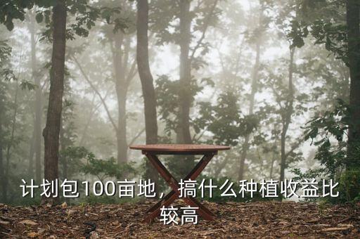計劃包100畝地，搞什么種植收益比較高