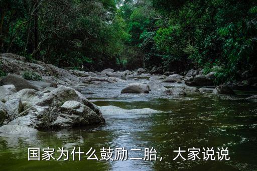 國(guó)家為什么鼓勵(lì)二胎，大家說(shuō)說(shuō)