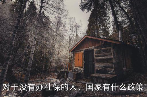 對(duì)于沒(méi)有辦社保的人，國(guó)家有什么政策