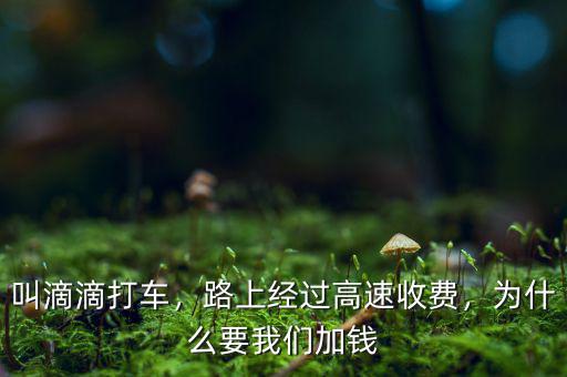 叫滴滴打車，路上經(jīng)過高速收費，為什么要我們加錢