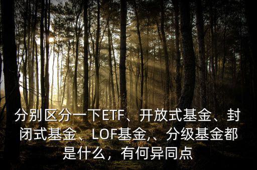 分別區(qū)分一下ETF、開放式基金、封閉式基金、LOF基金,、分級基金都是什么，有何異同點(diǎn)