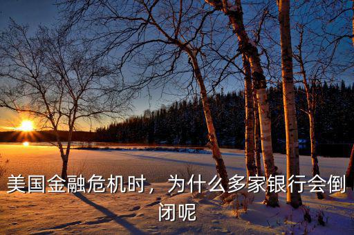 美國(guó)金融危機(jī)時(shí)，為什么多家銀行會(huì)倒閉呢
