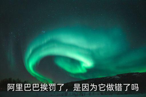 阿里巴巴挨罰了，是因為它做錯了嗎