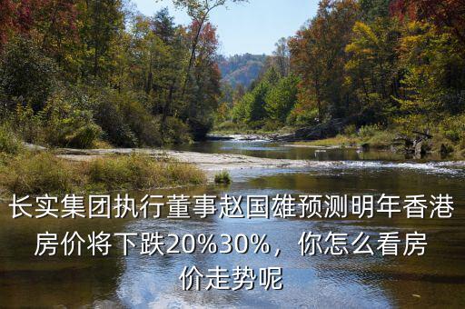長(zhǎng)實(shí)集團(tuán)執(zhí)行董事趙國(guó)雄預(yù)測(cè)明年香港房?jī)r(jià)將下跌20%30%，你怎么看房?jī)r(jià)走勢(shì)呢