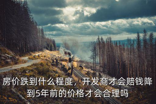 房價(jià)跌到什么程度，開發(fā)商才會(huì)賠錢降到5年前的價(jià)格才會(huì)合理嗎
