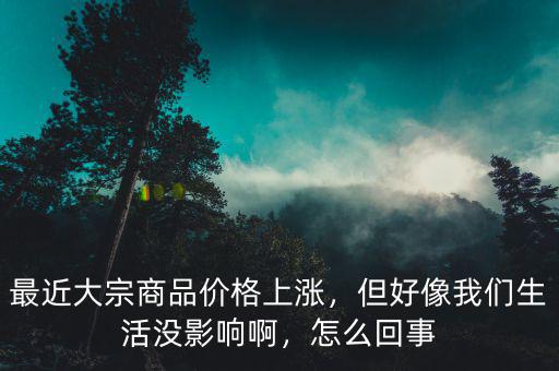 最近大宗商品價(jià)格上漲，但好像我們生活沒影響啊，怎么回事
