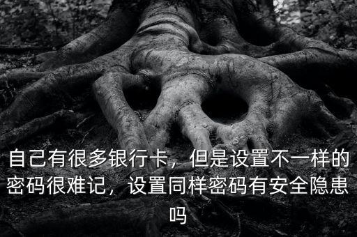 自己有很多銀行卡，但是設(shè)置不一樣的密碼很難記，設(shè)置同樣密碼有安全隱患嗎