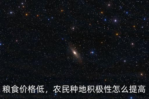 糧食價(jià)格低，農(nóng)民種地積極性怎么提高