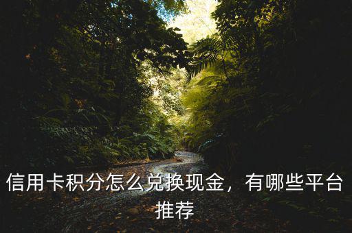 信用卡積分怎么兌換現(xiàn)金，有哪些平臺(tái)推薦
