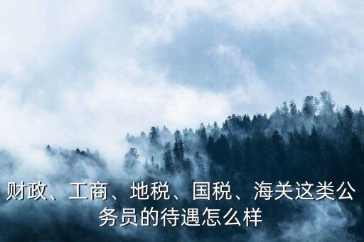 財(cái)政、工商、地稅、國(guó)稅、海關(guān)這類公務(wù)員的待遇怎么樣