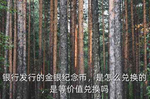 銀行發(fā)行的金銀紀(jì)念幣，是怎么兌換的，是等價(jià)值兌換嗎