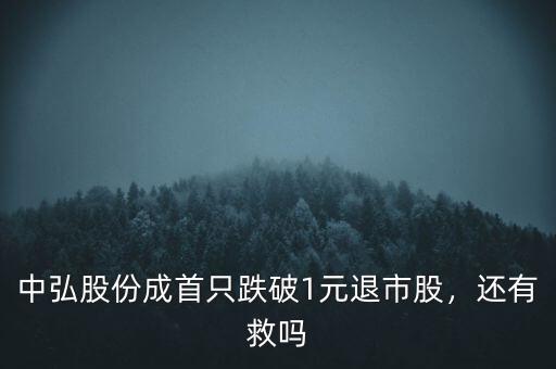 中弘股份成首只跌破1元退市股，還有救嗎