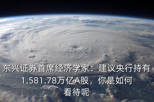 東興證券首席經(jīng)濟學家：建議央行持有1.581.78萬億A股，你是如何看待呢