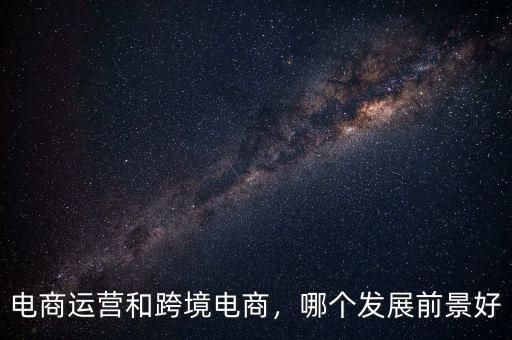 電商運(yùn)營(yíng)和跨境電商，哪個(gè)發(fā)展前景好