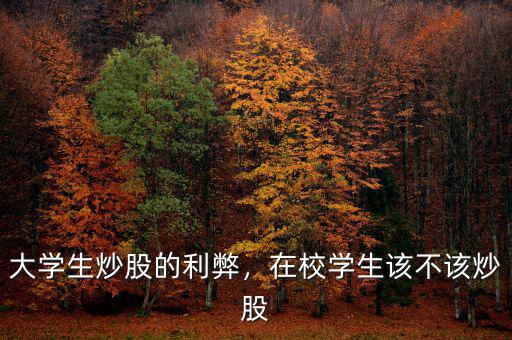 大學生炒股的利弊，在校學生該不該炒股