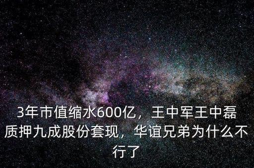 3年市值縮水600億，王中軍王中磊質(zhì)押九成股份套現(xiàn)，華誼兄弟為什么不行了