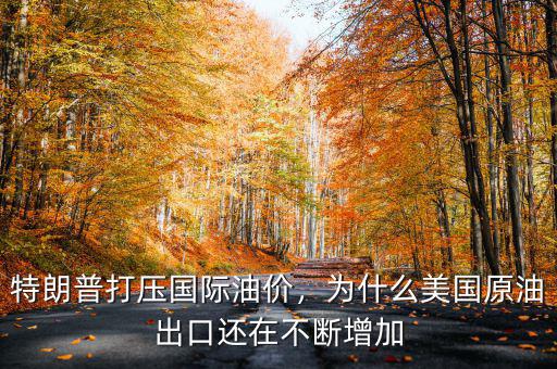 特朗普打壓國際油價(jià)，為什么美國原油出口還在不斷增加
