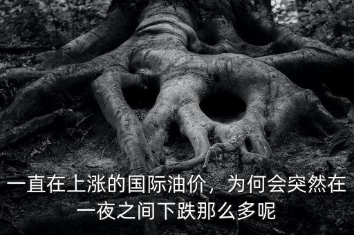 一直在上漲的國際油價，為何會突然在一夜之間下跌那么多呢