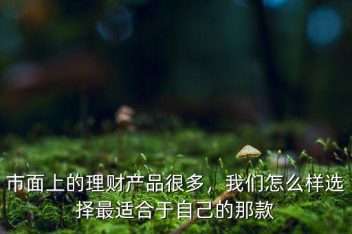 市面上的理財產(chǎn)品很多，我們怎么樣選擇最適合于自己的那款