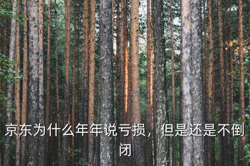 京東為什么年年說虧損，但是還是不倒閉