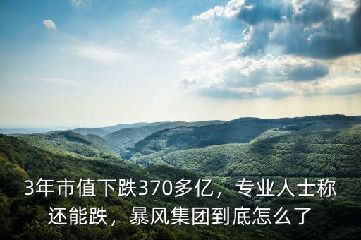 3年市值下跌370多億，專(zhuān)業(yè)人士稱(chēng)還能跌，暴風(fēng)集團(tuán)到底怎么了