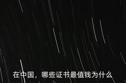 在中國(guó)，哪些證書最值錢為什么