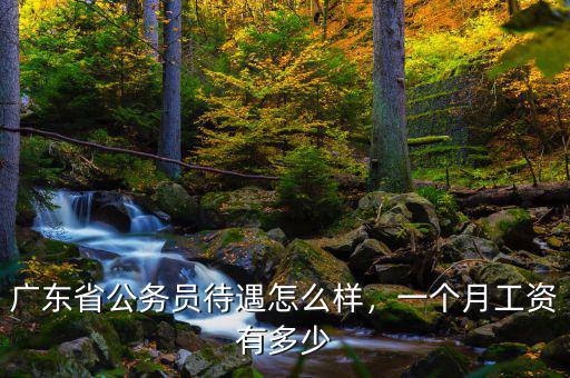 廣東省公務員待遇怎么樣，一個月工資有多少