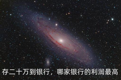 存二十萬到銀行，哪家銀行的利潤(rùn)最高