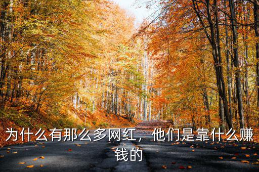 為什么有那么多網(wǎng)紅，他們是靠什么賺錢的