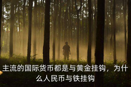 主流的國際貨幣都是與黃金掛鉤，為什么人民幣與鐵掛鉤