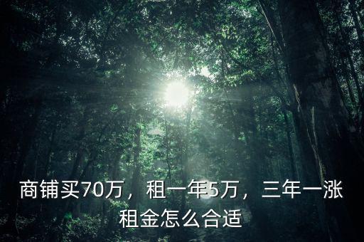 商鋪?zhàn)饨饾q多少合適,三年一漲租金。怎么合適