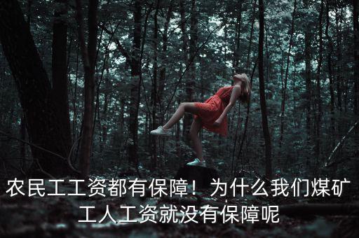 農(nóng)民工工資都有保障！為什么我們煤礦工人工資就沒有保障呢