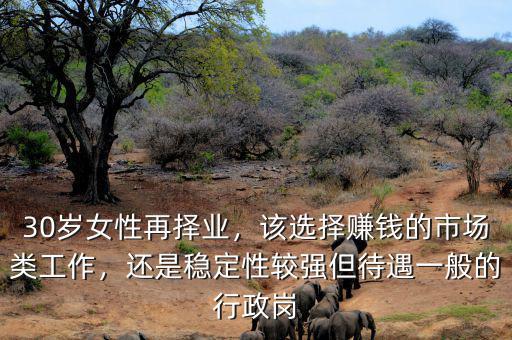 30歲女性再擇業(yè)，該選擇賺錢的市場類工作，還是穩(wěn)定性較強但待遇一般的行政崗