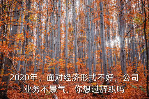2020年，面對(duì)經(jīng)濟(jì)形式不好，公司業(yè)務(wù)不景氣，你想過(guò)辭職嗎