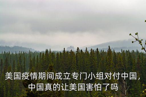 美國(guó)疫情期間成立專門小組對(duì)付中國(guó)，中國(guó)真的讓美國(guó)害怕了嗎
