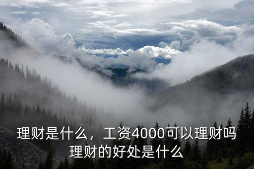 理財(cái)是什么，工資4000可以理財(cái)嗎理財(cái)?shù)暮锰幨鞘裁? class=