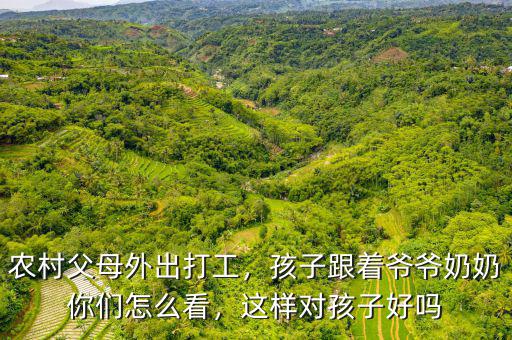 農(nóng)村父母外出打工，孩子跟著爺爺奶奶你們?cè)趺纯?，這樣對(duì)孩子好嗎