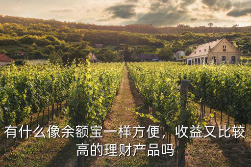 有什么像余額寶一樣方便，收益又比較高的理財產(chǎn)品嗎