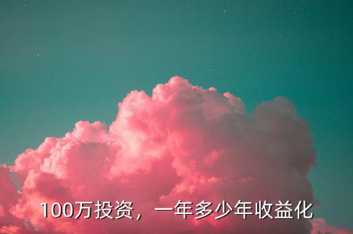 100萬投資，一年多少年收益化