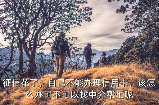 征信花了，自己不能辦理信用卡，該怎么辦可不可以找中介幫忙呢