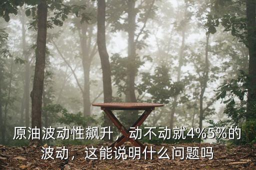 原油波動性飆升，動不動就4%5%的波動，這能說明什么問題嗎