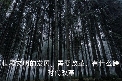 世界文明的發(fā)展，需要改革，有什么跨時(shí)代改革