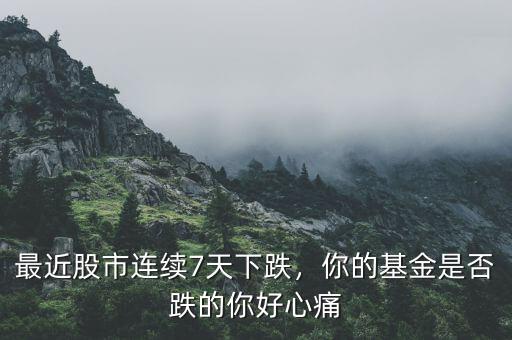 最近股市連續(xù)7天下跌，你的基金是否跌的你好心痛